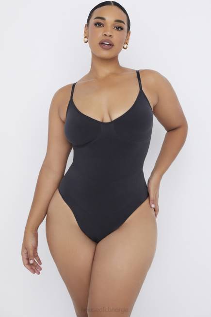 klær sculpting thong bodysuit blekk House of CB J6RL1263