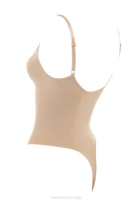 klær sculpting thong bodysuit mandel House of CB J6RL1266