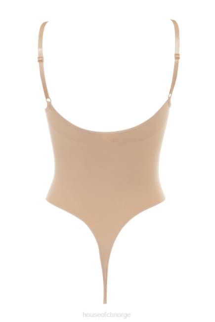 klær sculpting thong bodysuit mandel House of CB J6RL1266