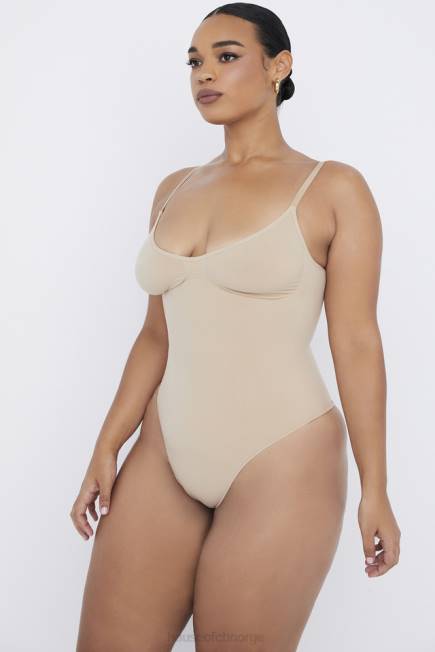 klær sculpting thong bodysuit mandel House of CB J6RL1266