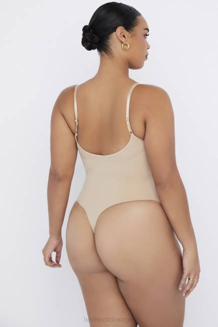 klær sculpting thong bodysuit mandel House of CB J6RL1266