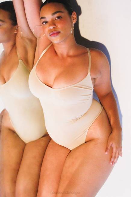 klær sculpting thong bodysuit mandel House of CB J6RL1266