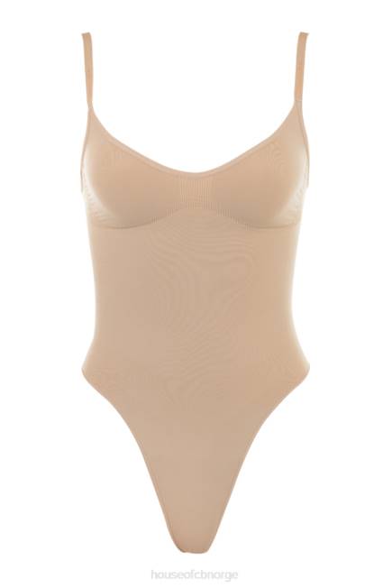 klær sculpting thong bodysuit mandel House of CB J6RL1266
