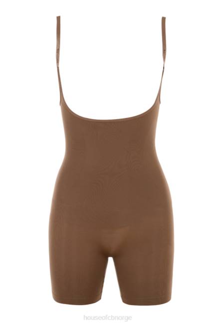klær skulpturell bodysuit mokka på midten av låret House of CB J6RL1276