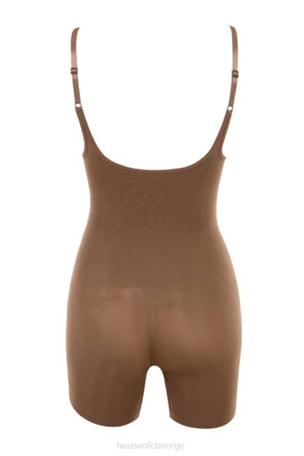 klær skulpturell bodysuit mokka på midten av låret House of CB J6RL1276