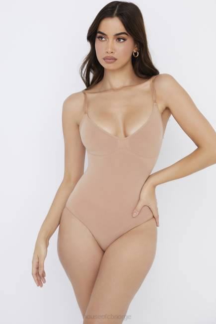 klær skulpturere hel kort bodysuit cafe au lait House of CB J6RL1273