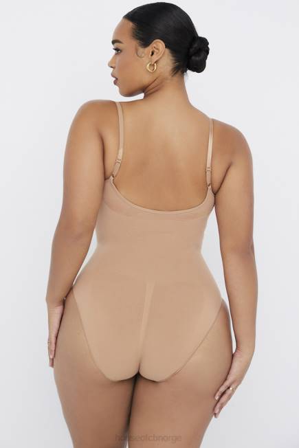 klær skulpturere hel kort bodysuit cafe au lait House of CB J6RL1273