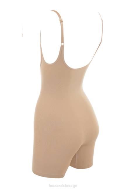 klær skulpturerende bodysuit mandel på midten av låret House of CB J6RL1278