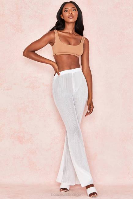klær abbey mokka stretch jersey cropped topp House of CB J6RL812