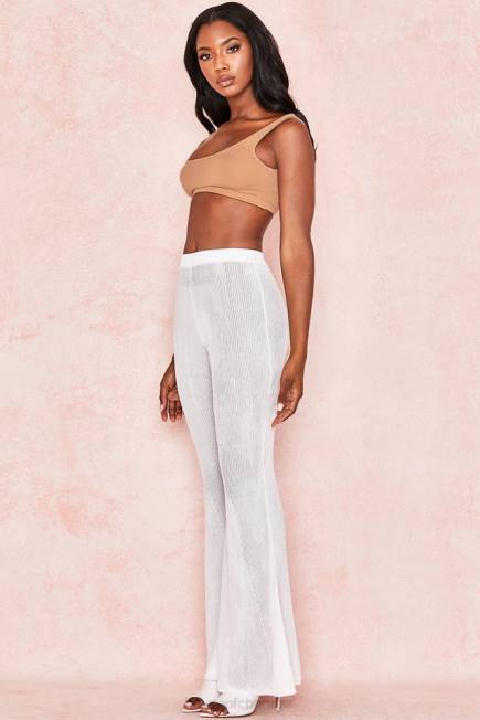klær abbey mokka stretch jersey cropped topp House of CB J6RL812