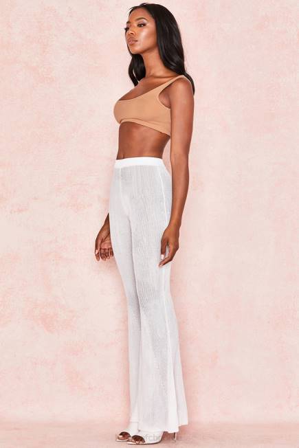 klær abbey mokka stretch jersey cropped topp House of CB J6RL812