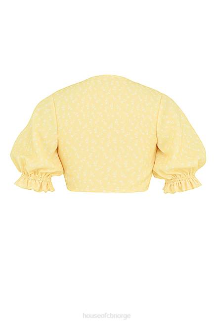 klær alanya sitron floral slips foran topp House of CB J6RL744