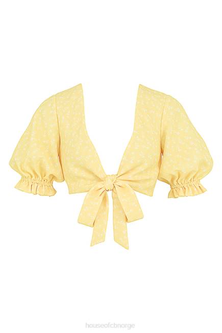klær alanya sitron floral slips foran topp House of CB J6RL744