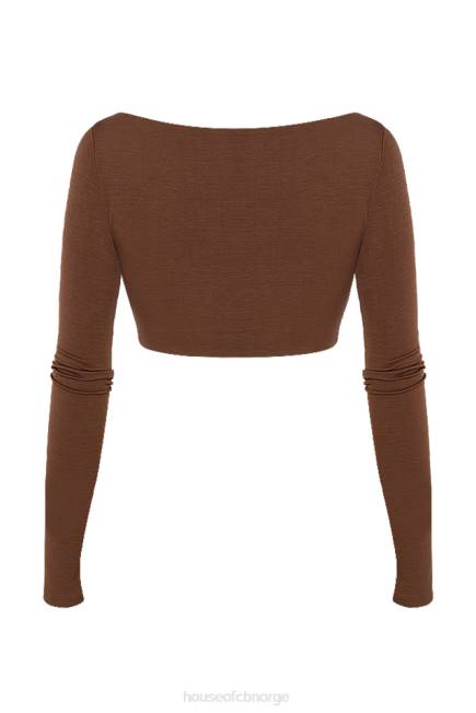 klær angelita sjokolade samlet crop top House of CB J6RL749