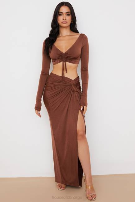 klær angelita sjokolade samlet crop top House of CB J6RL749
