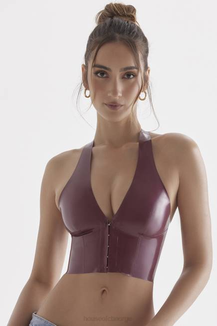 klær ariadne merlot latex grime topp House of CB J6RL681