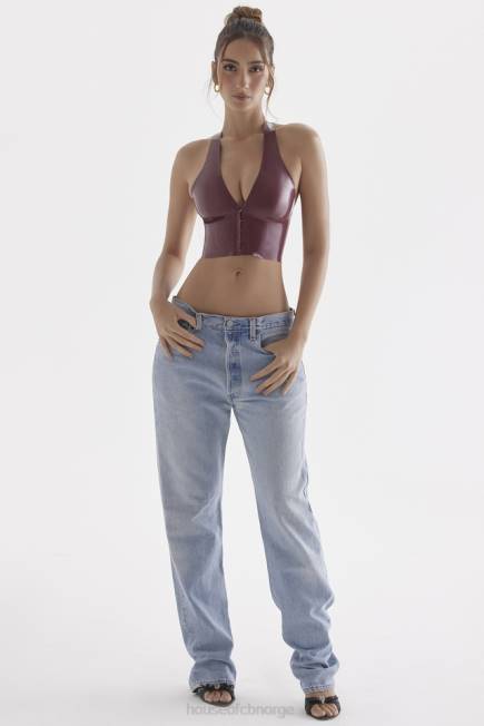 klær ariadne merlot latex grime topp House of CB J6RL681