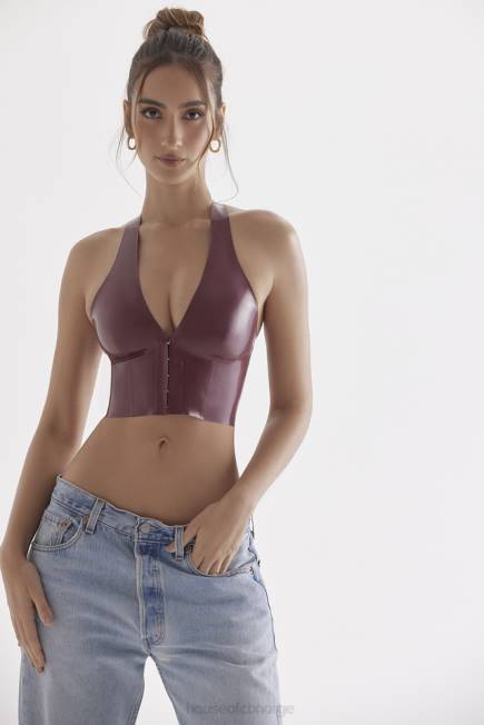 klær ariadne merlot latex grime topp House of CB J6RL681