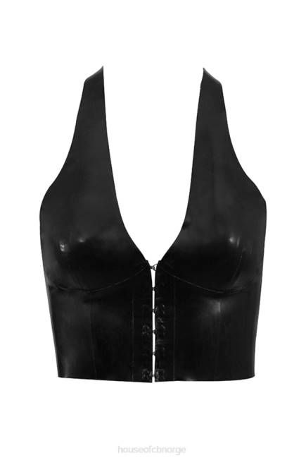 klær ariadne svart latex grime topp House of CB J6RL662
