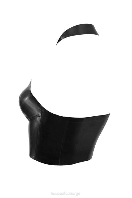 klær ariadne svart latex grime topp House of CB J6RL662