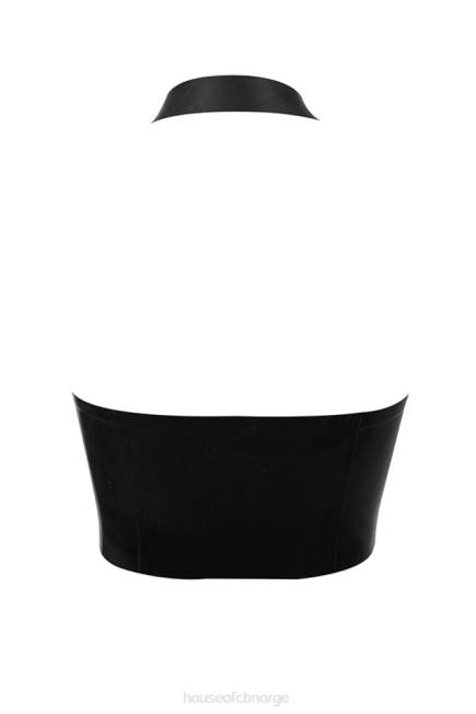 klær ariadne svart latex grime topp House of CB J6RL662