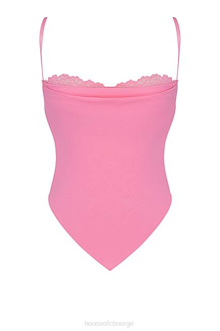 klær aurelia fransk rosa hanky hem topp House of CB J6RL670