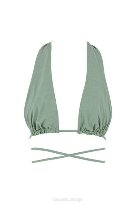 klær calypso salvie halter neck rynket bustier topp House of CB J6RL753