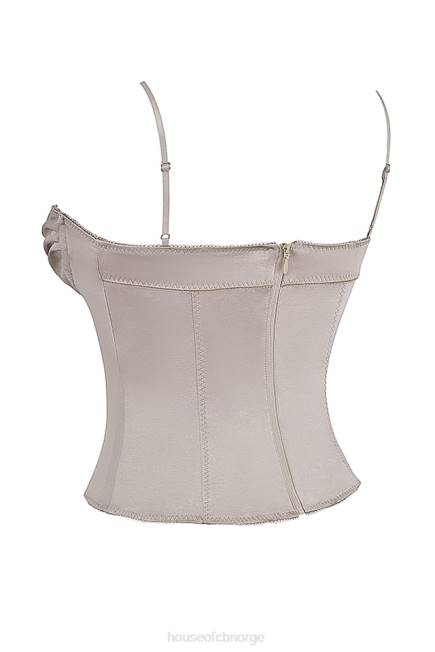 klær chantal champagne sateng topp House of CB J6RL683