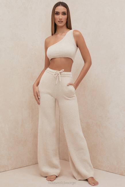 klær charlie cream chenille en skulder crop top House of CB J6RL781