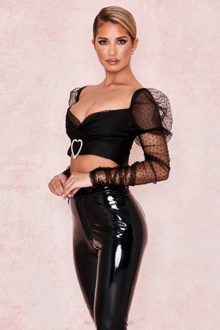 klær clara samlet mesh hjertespenne topp House of CB J6RL810