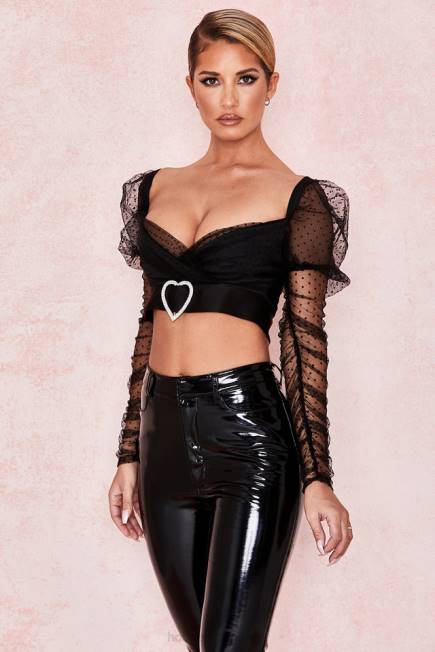 klær clara samlet mesh hjertespenne topp House of CB J6RL810