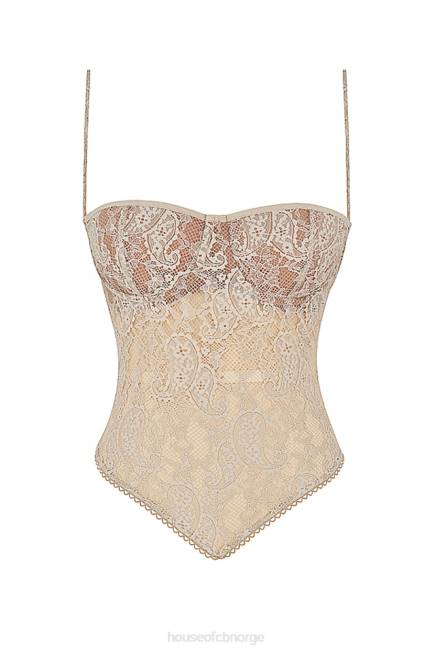klær fernanda krem ​​paisley blondetopp House of CB J6RL702