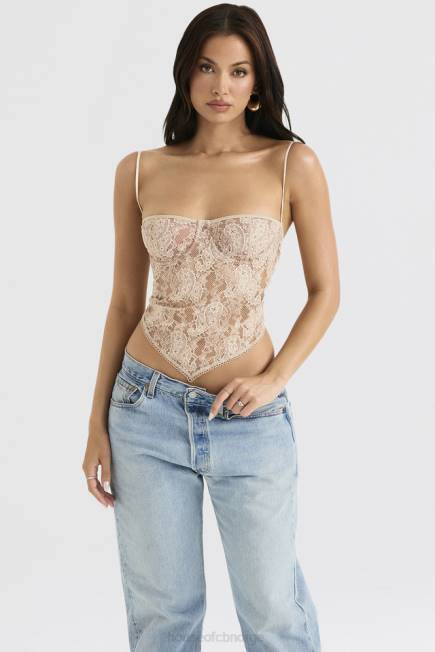 klær fernanda krem ​​paisley blondetopp House of CB J6RL702