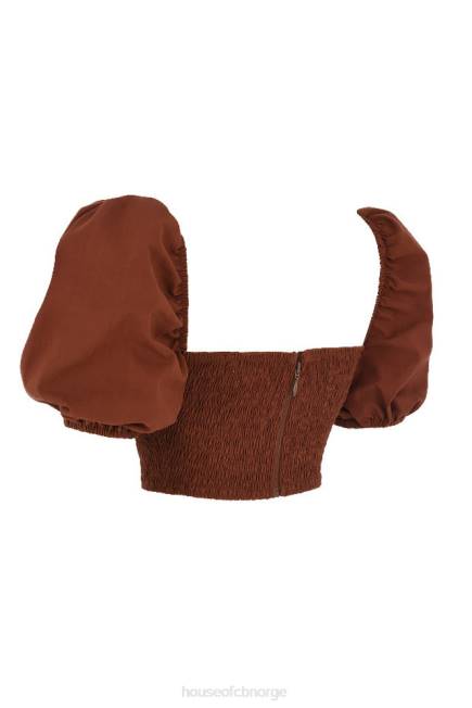 klær lavanna kakao puffermet cropped topp House of CB J6RL748
