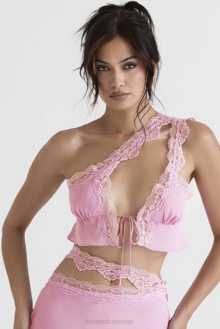 klær lorena rosa flytende cropped topp House of CB J6RL711