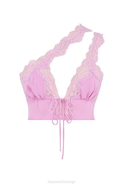 klær lorena rosa flytende cropped topp House of CB J6RL711