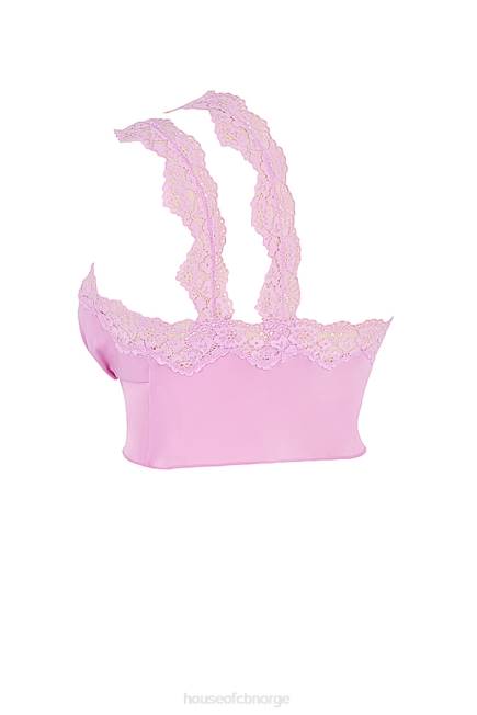 klær lorena rosa flytende cropped topp House of CB J6RL711