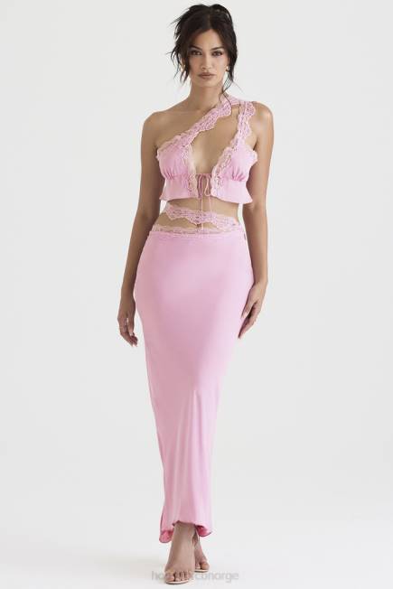 klær lorena rosa flytende cropped topp House of CB J6RL711