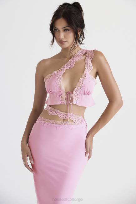 klær lorena rosa flytende cropped topp House of CB J6RL711
