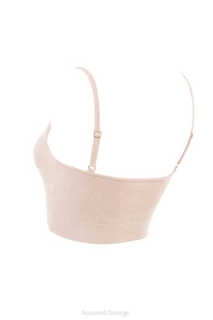 klær lorna krem ​​fluffy strikket crop top House of CB J6RL779