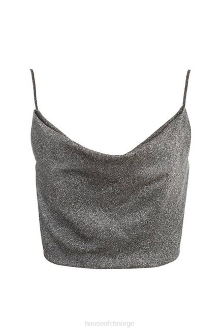 klær lulia sølv crop topp House of CB J6RL774