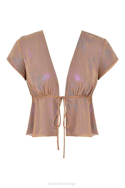 klær maia shimmer cafe au lait slips foran topp House of CB J6RL700