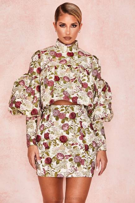 klær naeve vintage floral volang topp House of CB J6RL809
