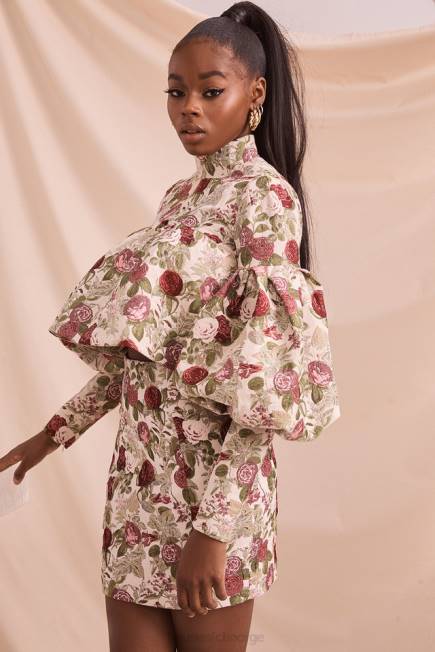 klær naeve vintage floral volang topp House of CB J6RL809