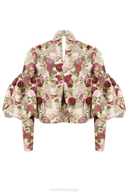 klær naeve vintage floral volang topp House of CB J6RL809