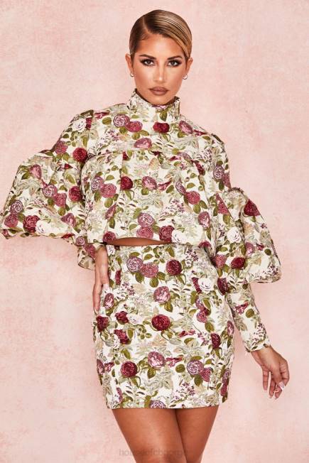 klær naeve vintage floral volang topp House of CB J6RL809