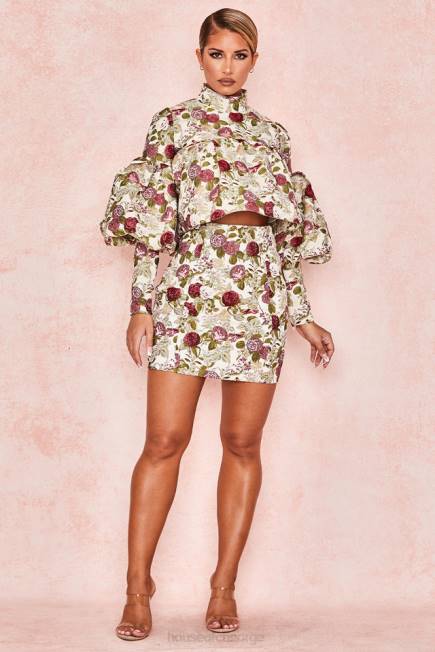 klær naeve vintage floral volang topp House of CB J6RL809