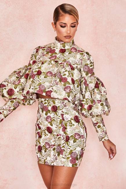klær naeve vintage floral volang topp House of CB J6RL809
