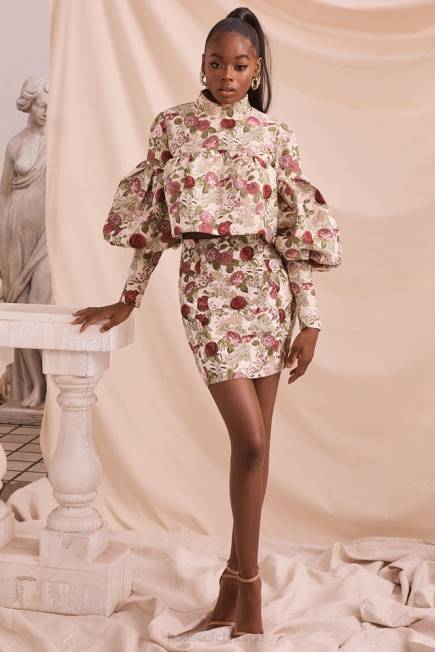 klær naeve vintage floral volang topp House of CB J6RL809