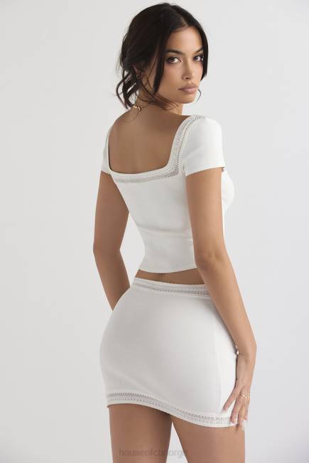 klær nola ivory lekker strikket topp House of CB J6RL716